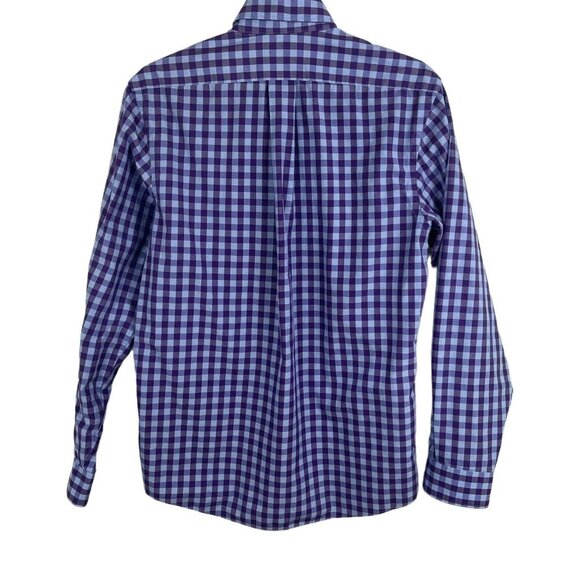 Izod Men Slim Fit Long Sleeve Plaid Button Down T-shirt Size 14-14 1/2 - Picture 2 of 7